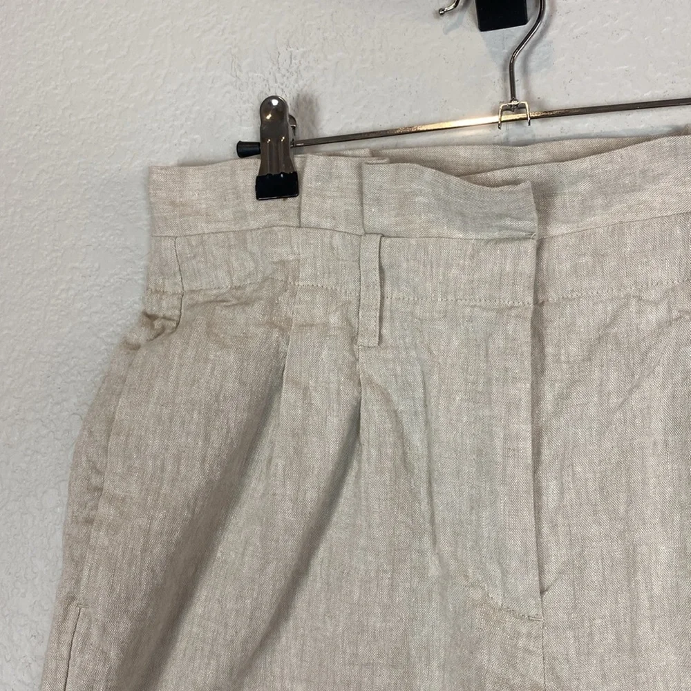 Boden neutral tan linen blend shorts